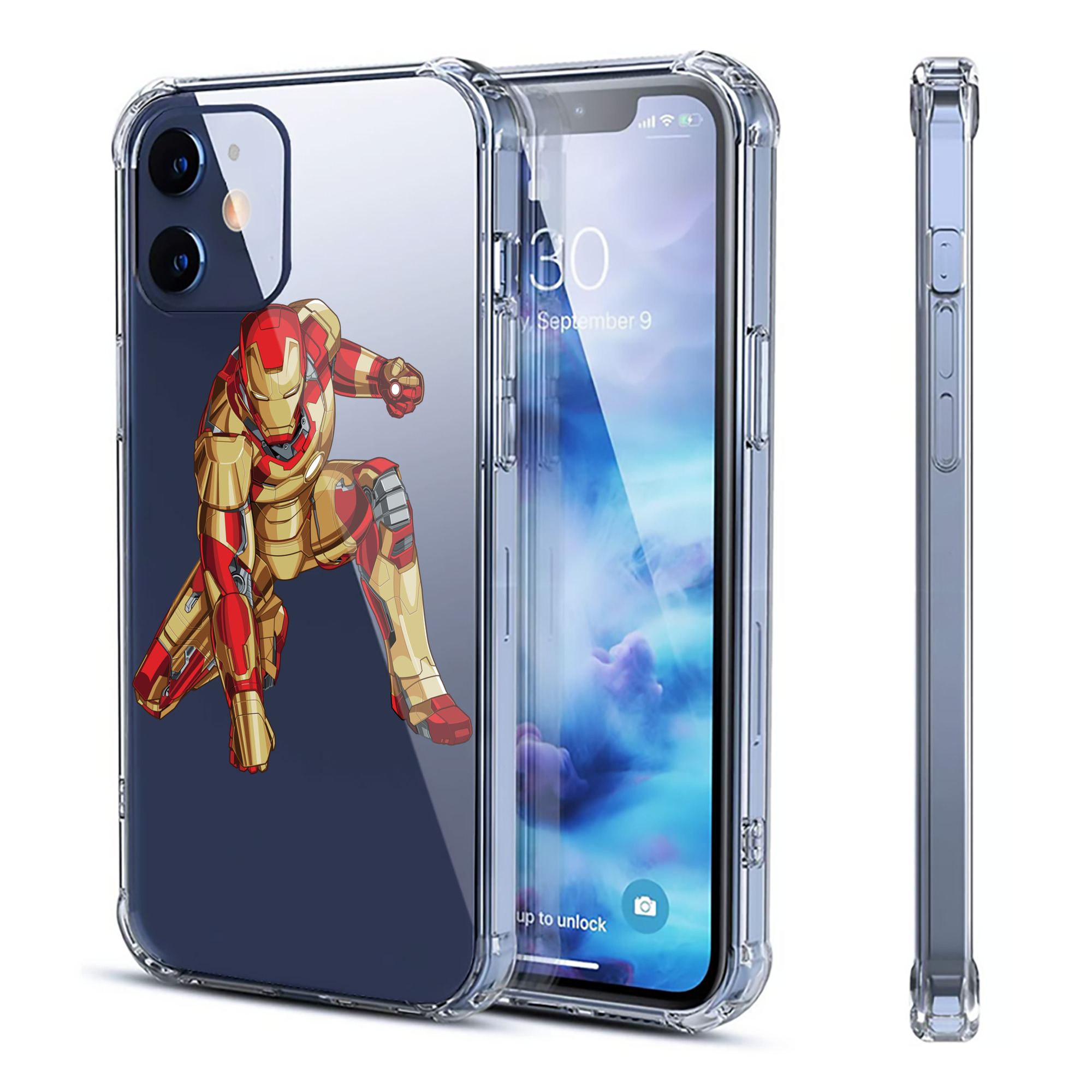 （画像用） アベンジャーズ The Avengers 【iPhone 12シリーズ対応】透明スマホケース（クリアソフトケース）